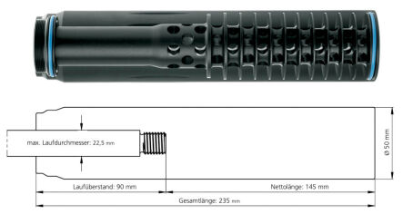 SOB01-024A moderator dźwięku SOB1 M13x1 .223 Recknagel ERA?SILENCER (cywilny)