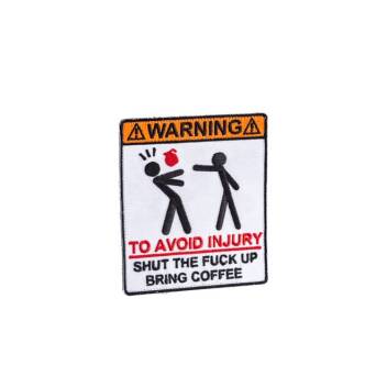 Patch Coffee or Injury A-417 MD-Textil
