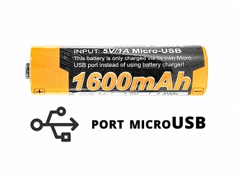 Akumulator Fenix USB ARB-L14U 1600mAh 14500 (AA 1,5V) 039-320 z ładowarką