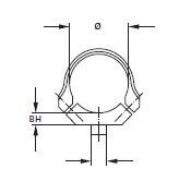 49034-0500 Obejma 34mm do SSK II niska Recknagel