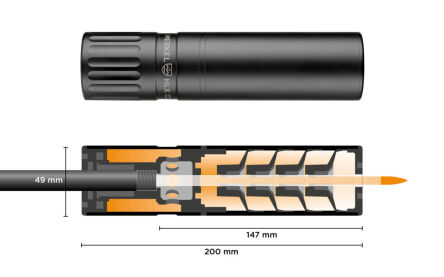 Moderator dźwięku Merkel HLX 8mm/9,3mm M15x1 5021 274 (8x57JS, .338WinMag, 9,3x62) (Supressor, cywilny)