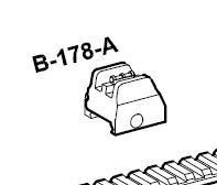 Muszka na Picatinny Fabarm B-178-A światłowodowa