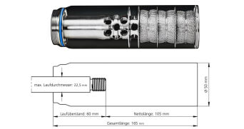 STI3D-045A moderator dźwięku STI3D ERA LOC 9,3 Recknagel ERA SILENCERS cywilny